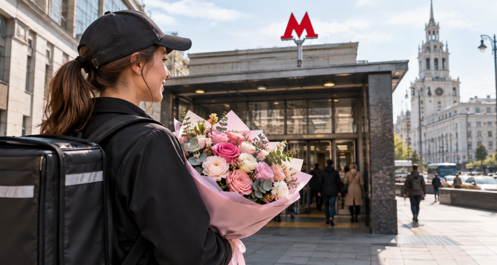 Доставка цветов у метро Белорусская