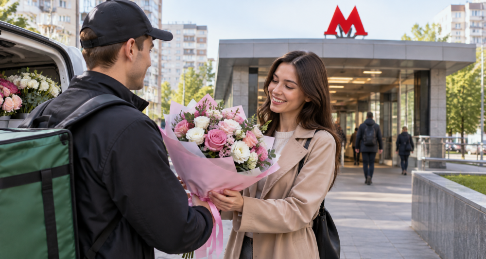 Доставка цветов у метро Академическая