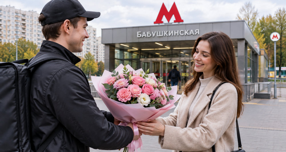 Доставка цветов у метро Бабушкинская
